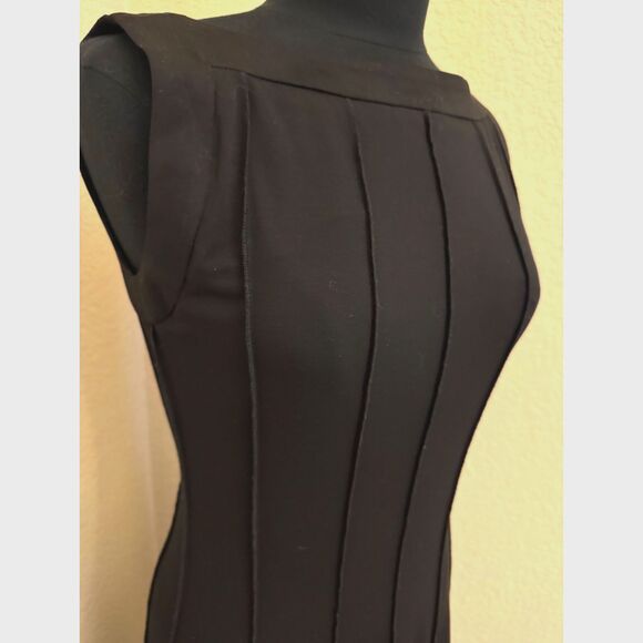 forever brand Black Sleeveless Fit and Flare Stretchy Dress - Sz M - Picture 3 of 10